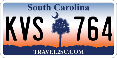 SC license plate KVS764