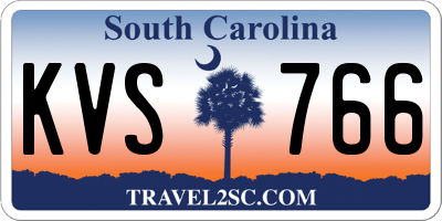 SC license plate KVS766