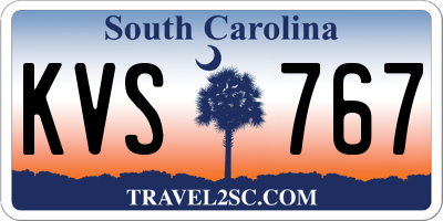 SC license plate KVS767