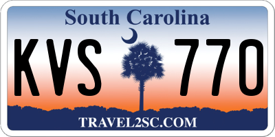 SC license plate KVS770