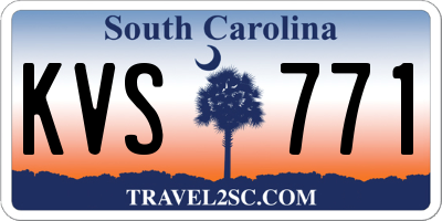 SC license plate KVS771