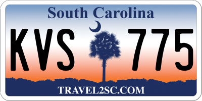 SC license plate KVS775