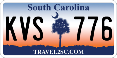 SC license plate KVS776