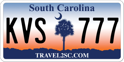 SC license plate KVS777
