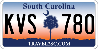 SC license plate KVS780