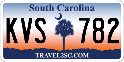 SC license plate KVS782