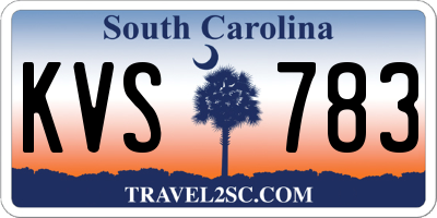 SC license plate KVS783