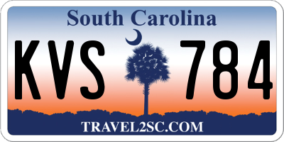 SC license plate KVS784