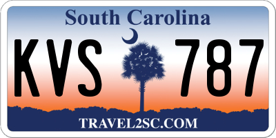 SC license plate KVS787