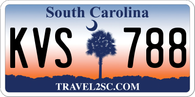 SC license plate KVS788