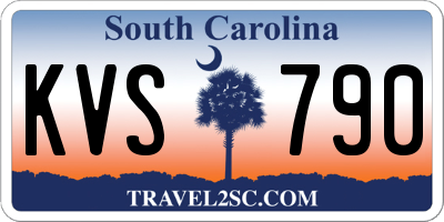 SC license plate KVS790