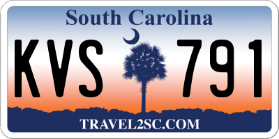 SC license plate KVS791
