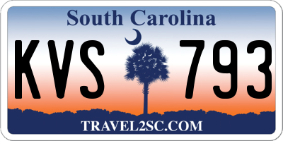 SC license plate KVS793