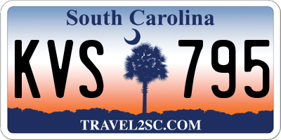 SC license plate KVS795