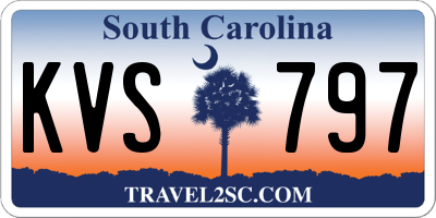 SC license plate KVS797