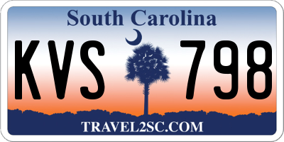 SC license plate KVS798