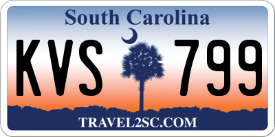 SC license plate KVS799