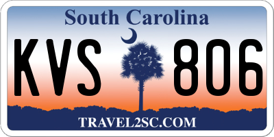 SC license plate KVS806