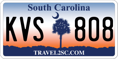 SC license plate KVS808