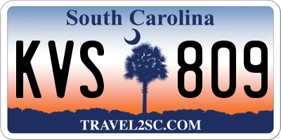 SC license plate KVS809