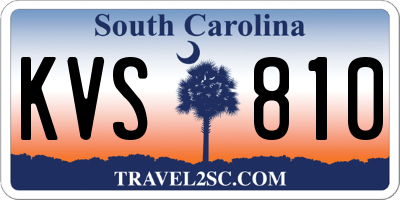 SC license plate KVS810