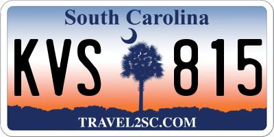 SC license plate KVS815