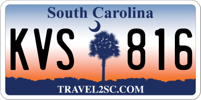SC license plate KVS816