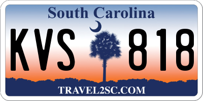 SC license plate KVS818