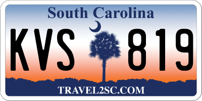 SC license plate KVS819