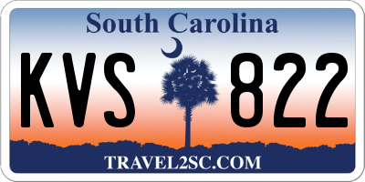 SC license plate KVS822