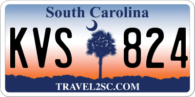 SC license plate KVS824
