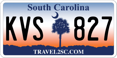 SC license plate KVS827
