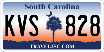 SC license plate KVS828