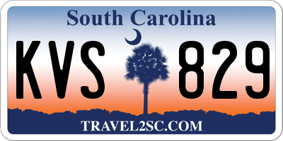 SC license plate KVS829
