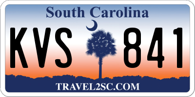 SC license plate KVS841