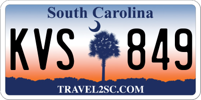 SC license plate KVS849