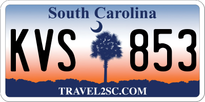SC license plate KVS853