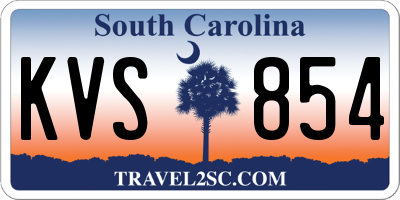 SC license plate KVS854