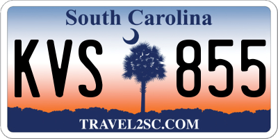 SC license plate KVS855