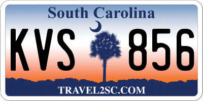 SC license plate KVS856