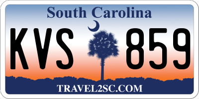 SC license plate KVS859