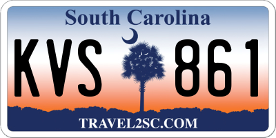 SC license plate KVS861