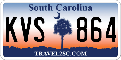 SC license plate KVS864