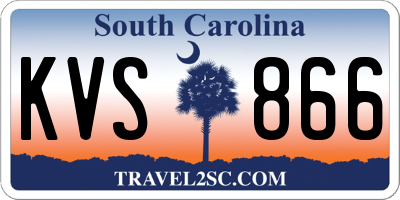 SC license plate KVS866