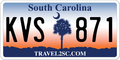 SC license plate KVS871