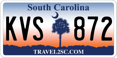 SC license plate KVS872