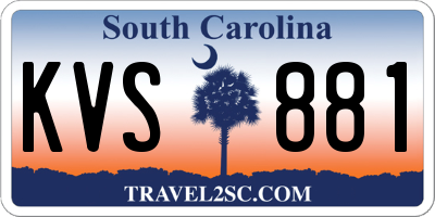 SC license plate KVS881
