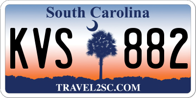 SC license plate KVS882
