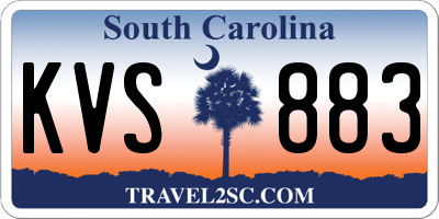 SC license plate KVS883