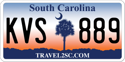 SC license plate KVS889